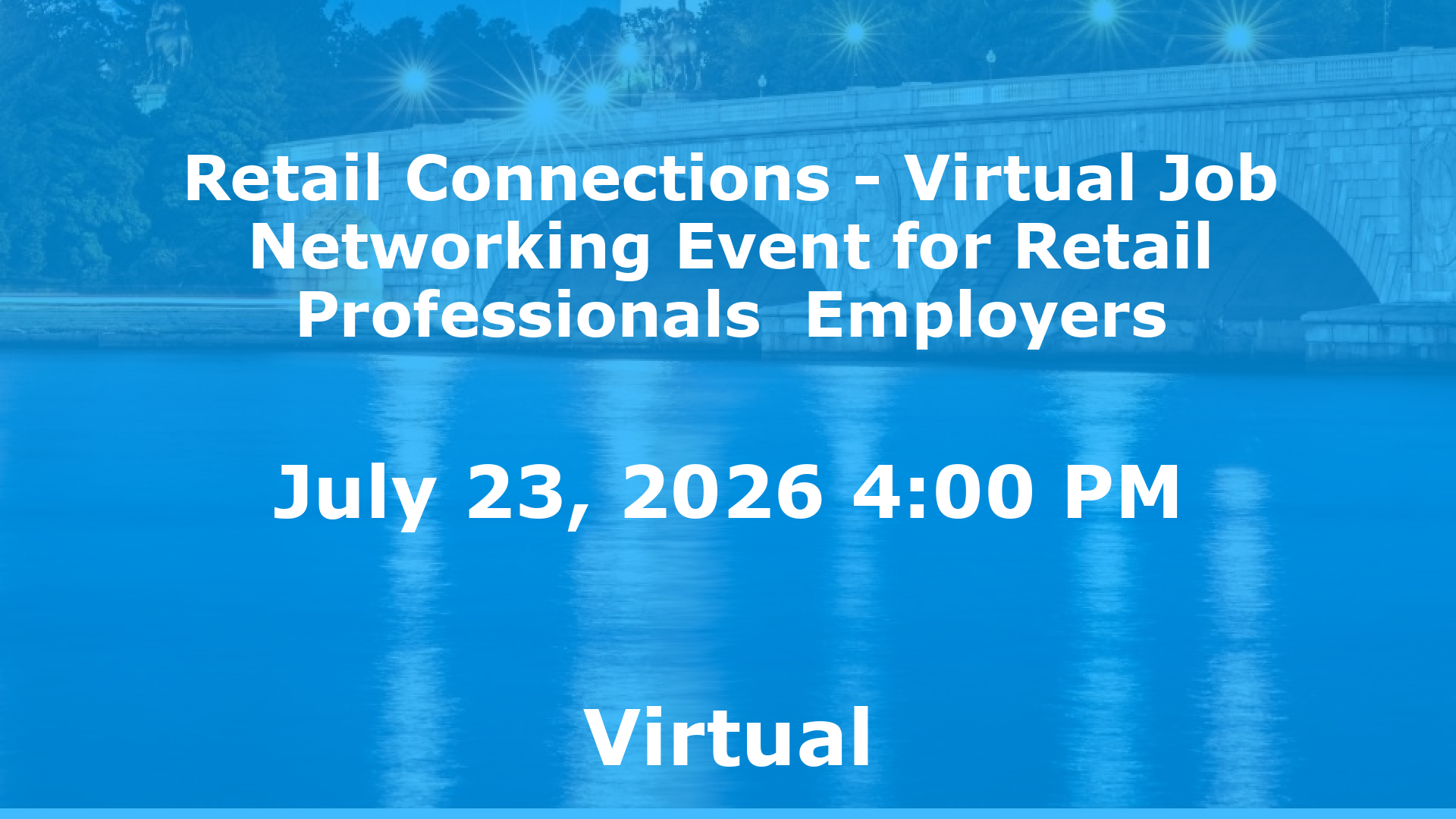 Retail Connections - Virtual Job  Networking Event for Retail Professionals  Employers event image